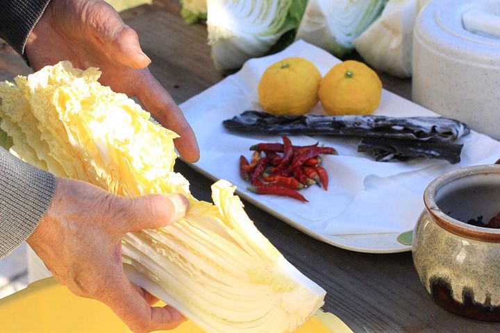 手作り白菜漬け