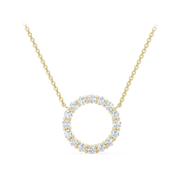 「フォーエバーマーク クラシック コレクション」ダイヤモンド サークル ペンダント〈ラージ〉（YG×ダイヤモンド）￥638,000