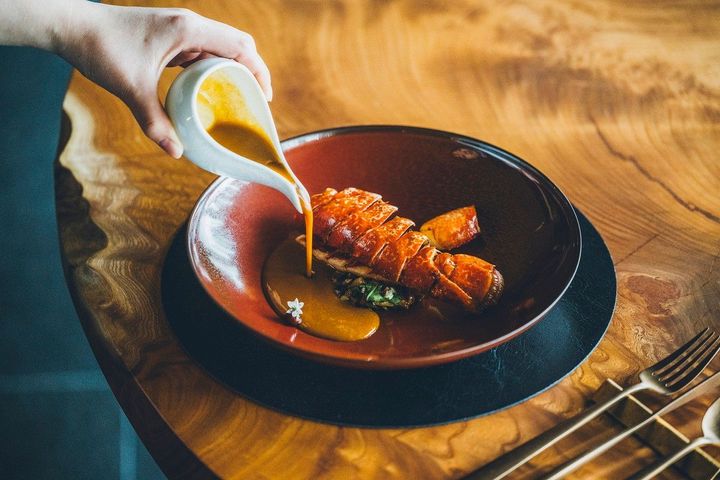 Menu de Noël（クリスマス特別ディナーコース）￥35,000（税・サービス料込）の一部