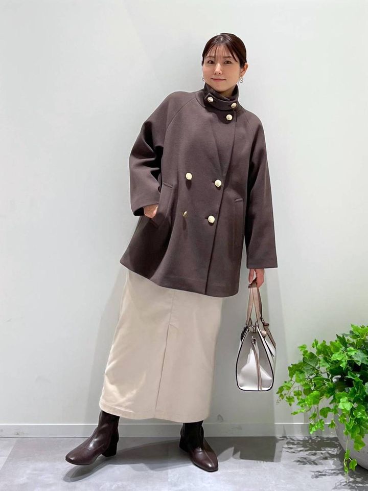 GLOBAL WORK 軽やかストレッチ衿2WAYコート/ブラウン(M) 軽やかストレッチ衿2WAYコート｜グローバルワークの通販｜&mall