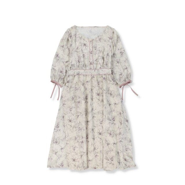 しまむらの花柄ワンピース