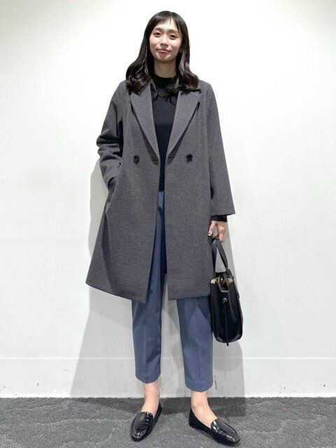 2024冬グローバルワークレディース軽やかストレッチテーラーコート