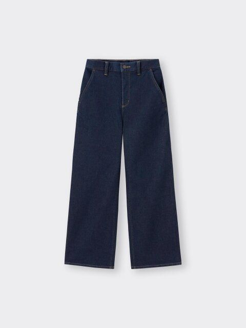 2024gu女性おすすめウォームワイドジーンズ