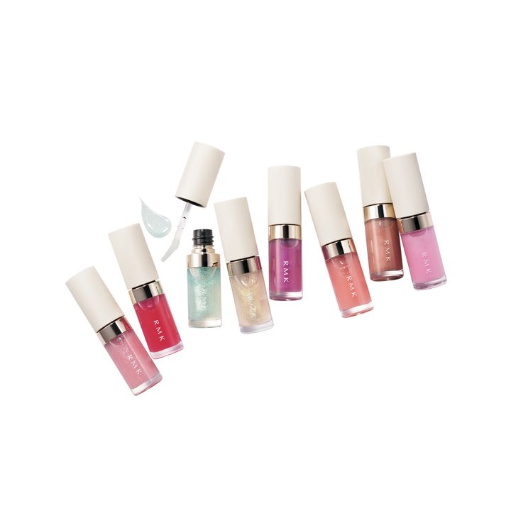 RMK リップ ルミナイザー 右から：02、03、01、05、04、06、 EX-02、EX-01