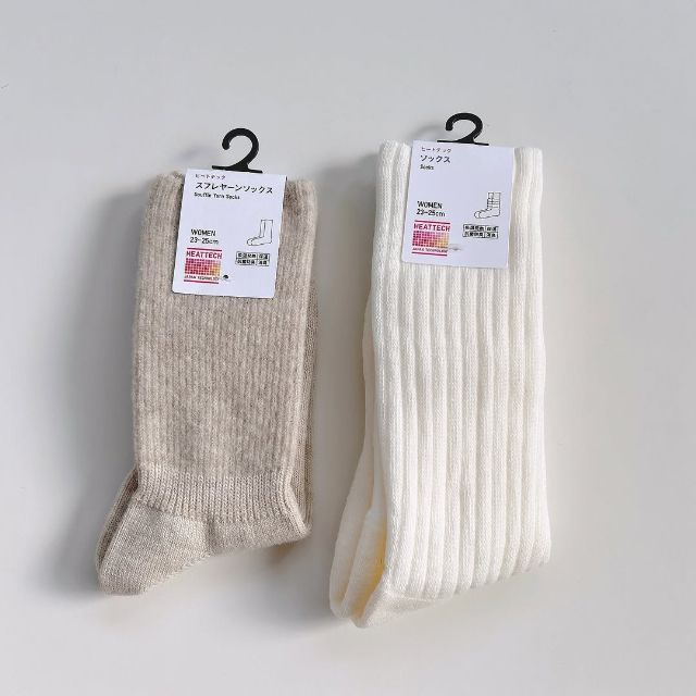 ヒートテックソックス/リブパイルとヒートテックソックス/スフレヤーン