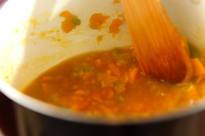 ミキサーなしで作るカボチャのポタージュの作り方2