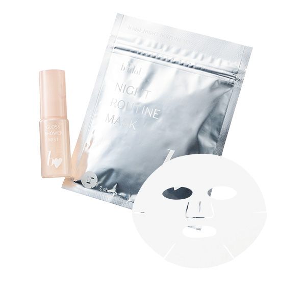 【左】グロスシャワーミスト 【右】ナイトルーティンマスクR