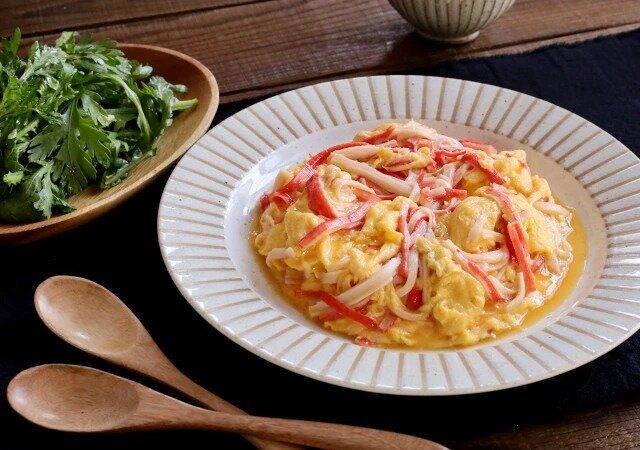 調理時間は5分！半熟卵のふわとろカニ玉