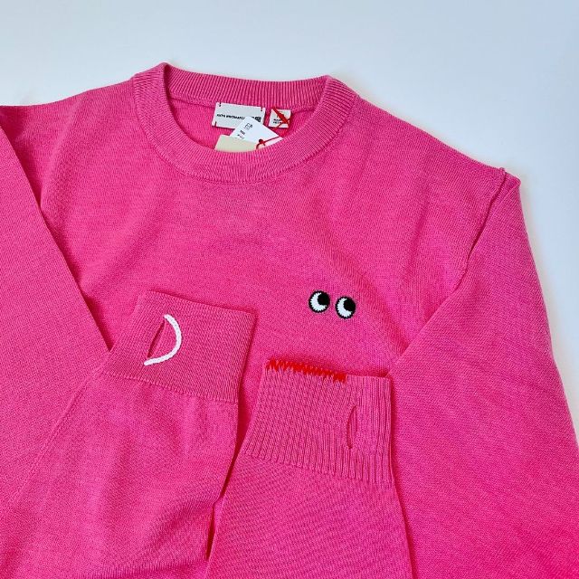 ピンクのKIDS メリノクルーネックセーター