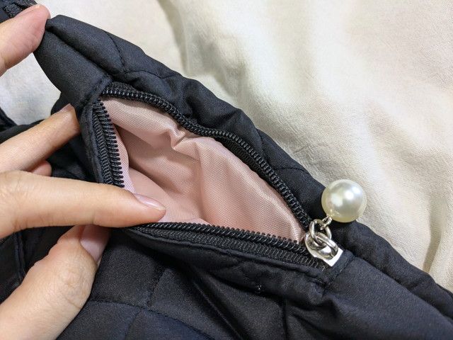 アジョリーキルティングバッグサイドポケット