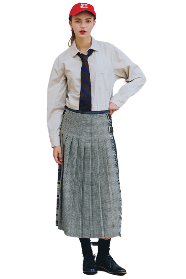 どう着こなす？チェック柄ラップスカートの着こなし6選