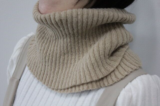ダイソー タートルネックウォーマー 使用例