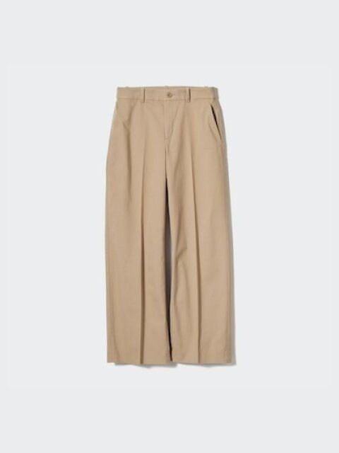 ユニクロ ワイドチノパンツ BEIGE