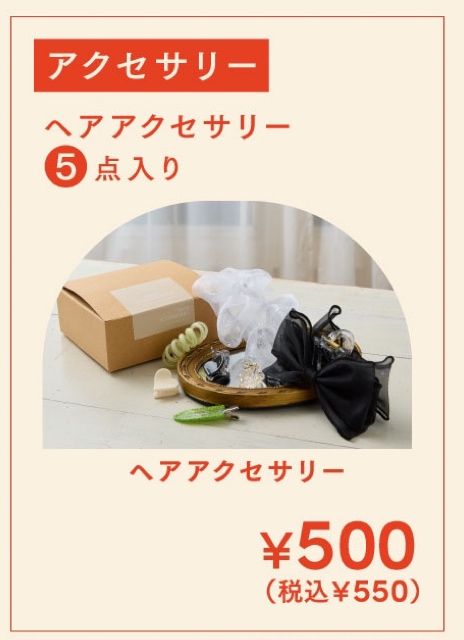 3COINS HAPPYBOX2025 へアクセサリー