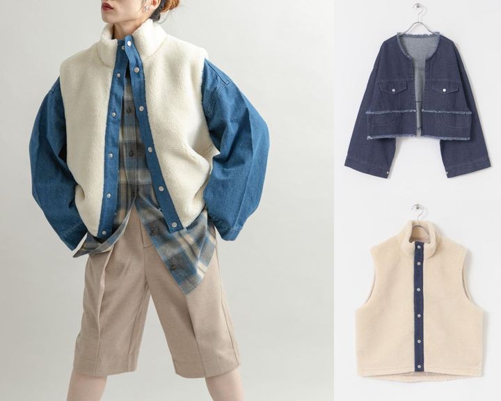 画像: 「デニムボアSETジャケット」￥18,150 出典：KBF