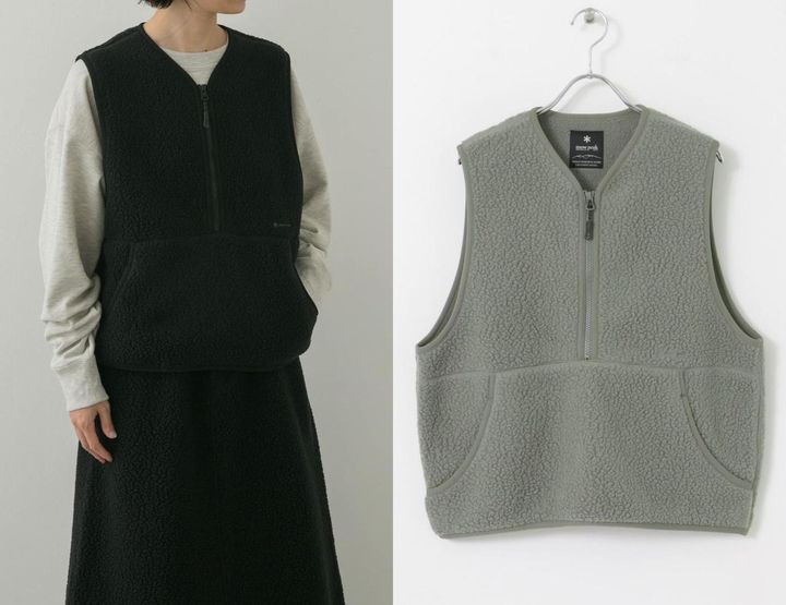 画像: 「Snow Peak Apparel×URBAN RESEARCH DOORS 別注ThermalBoa FleeceVest」各￥23,100 出典：アーバンリサーチ ドアーズ