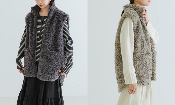 画像: 「ボアジップベスト」各￥24,200 出典：アーバンリサーチ