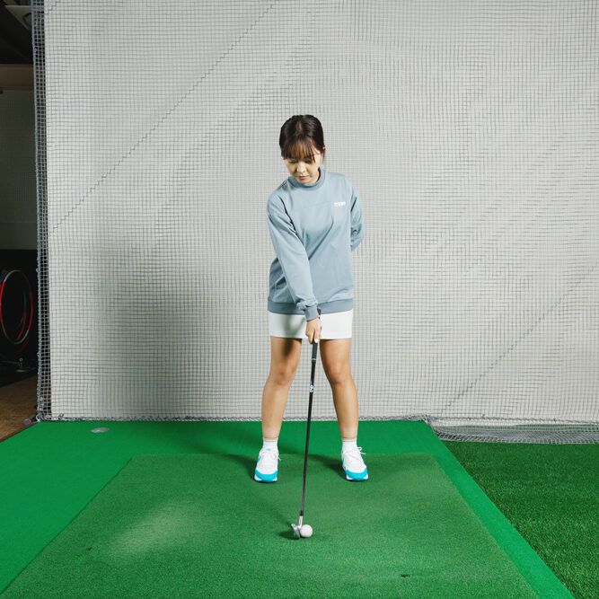 右腕1本での連続素振りやショットは「フック防止」に効果アリ！