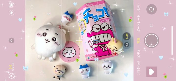 「BeautyPlus」と「CLIP STUDIO PAINT」で作った「フレーム加工」。ちいかわ、ハチワレ、うさぎ、ラッコ、チョコビを撮影した画像