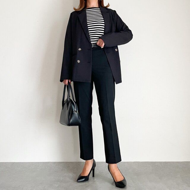 coca アンゴラタッチボートネックニットトップス セットアップスーツにインナーとして合わせる