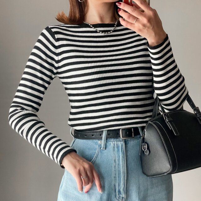 coca アンゴラタッチボートネックニットトップス