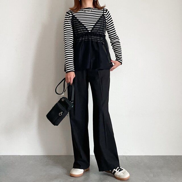 coca アンゴラタッチボートネックニットトップス ビスチェ合わせ