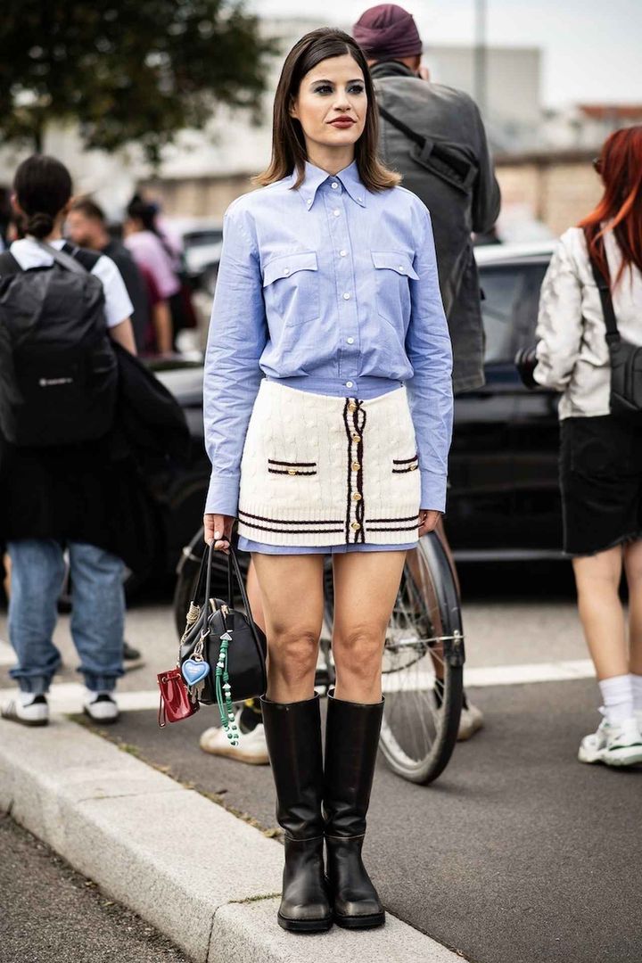 画像: プレッピースタイルに無骨なブーツを投入