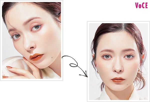 八木アリサさん／お洒落だけど、数シーズン人気が継続中の明るめの透けブラウンリップなだけに、ややマンネリ感あり。