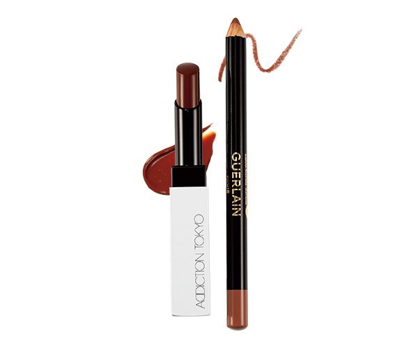 【左】アディクション ザ リップバーム グロウティント 【右】ゲラン コントゥール ジェ