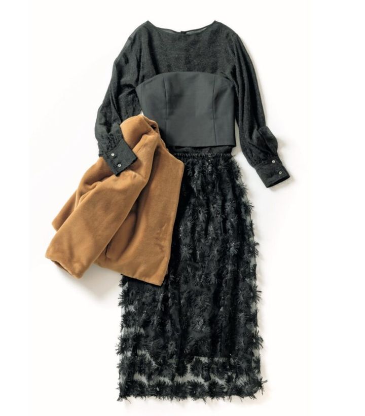 デコラスカートのコーデ