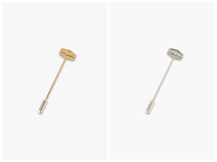 画像: 「Garment Pin」gold￥50,600、silver￥44,000 出典：アクセップ