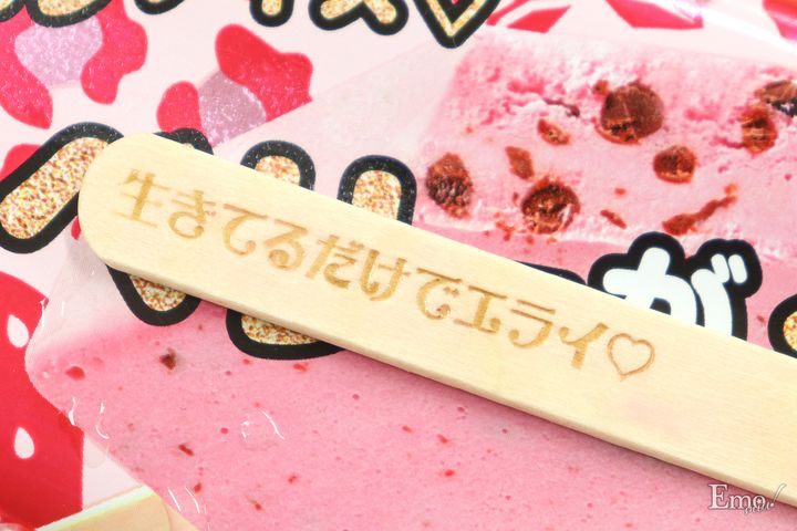 チョベリグなアイス「チョコとベリーがグッド！」発売！たっぷりの粒チョコとチョコチップに加え、食べ終えるとチョベリグなメッセージが!?