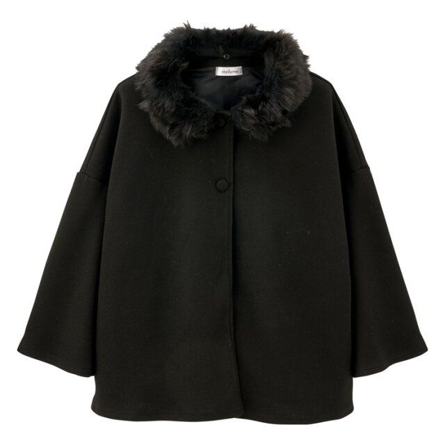 2024冬しまむらレディースポンチョ風コート