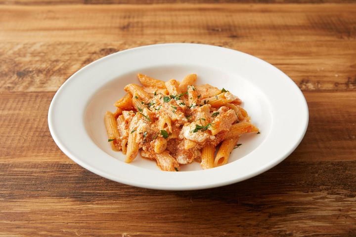 トマトとカッテージチーズのペンネ