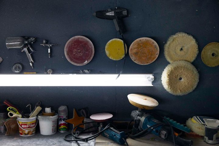 ボード高さに合わせた蛍光灯