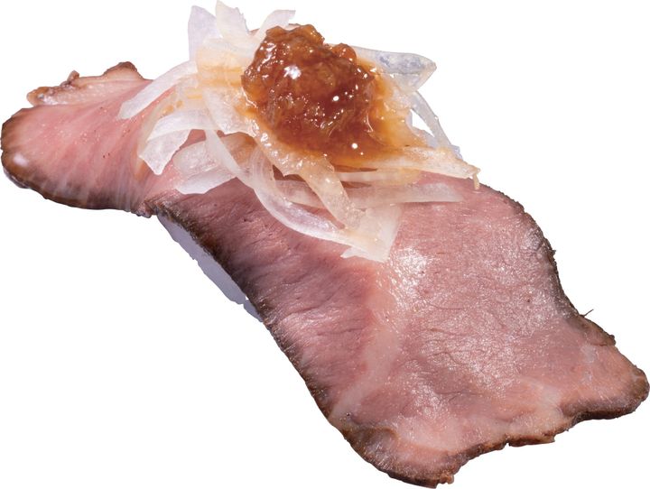 「九州産黒毛和牛にぎり ～黒樺牛A5ランク使用～オニオンステーキソース」