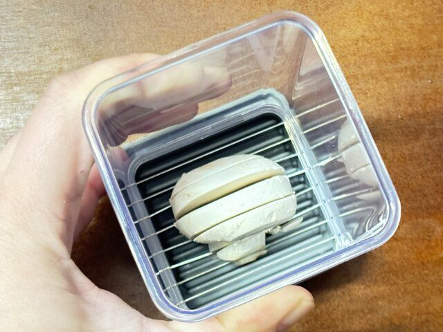 キャンドゥ カップスライサー 使用例 マッシュルーム カット