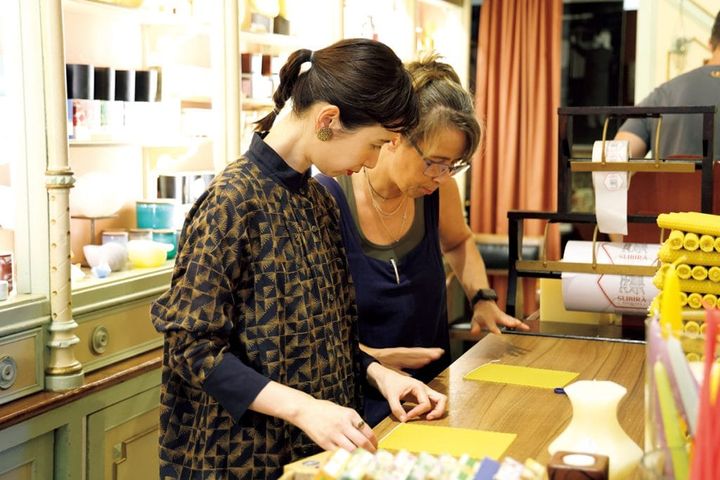 【Cerería Subirá セレリア・スビラ】蜜蝋キャンドル作りも体験できます（お店の混雑状況による）。