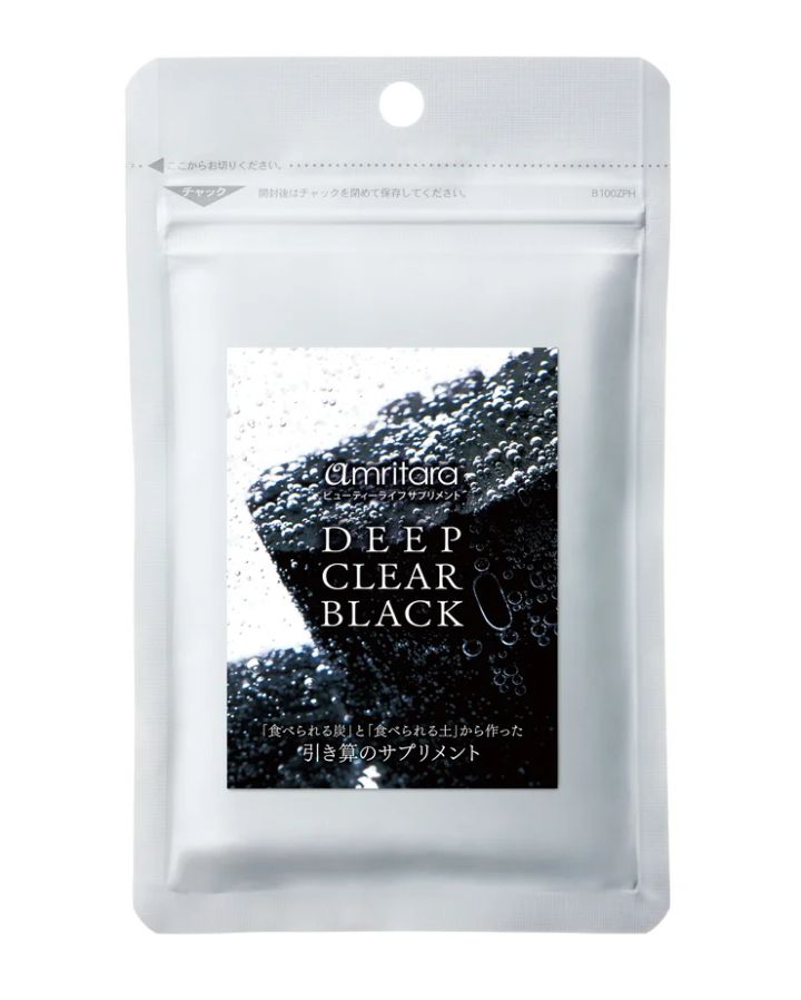 月星座・山羊座の2025年上半期 運気アップアイテム ディープ クリア ブラック 60粒 ¥3996／アムリターラ