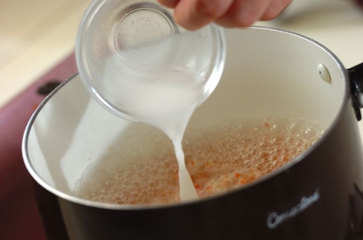 カニとミツバのあんかけ茶碗蒸しの作り方2