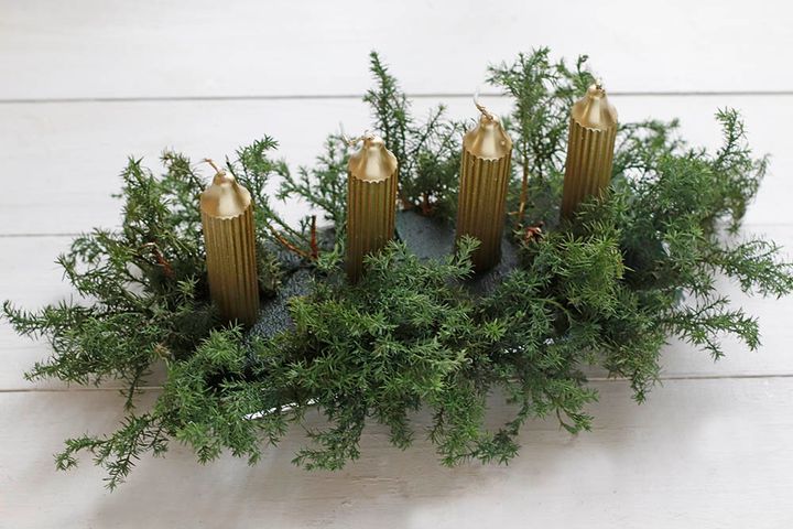 アドベントのキャンドルアレンジ