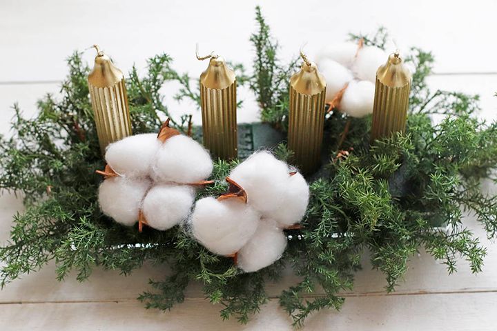 アドベントのキャンドルアレンジ