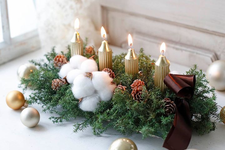 アドベントのキャンドルアレンジ