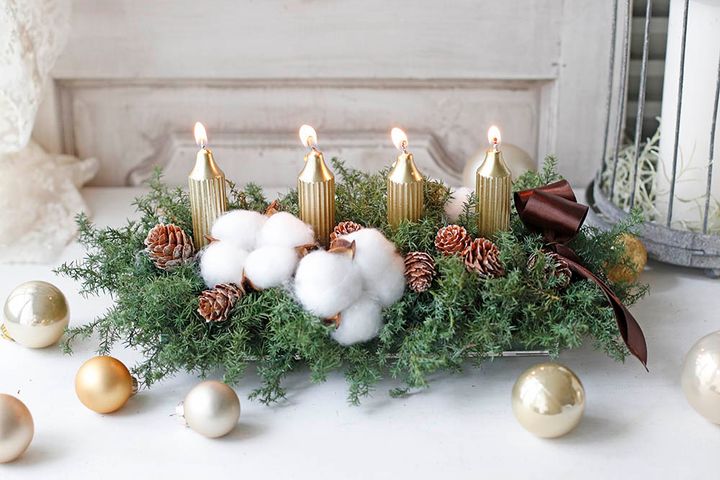 アドベントのキャンドルアレンジ