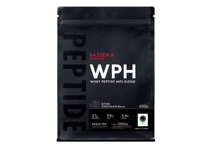 WPH ホエイ ペプチド MPS ブレンド ビター チョコレート フレーバー 600g ￥8445／BAZOOKA OKADA ONLINE STORE