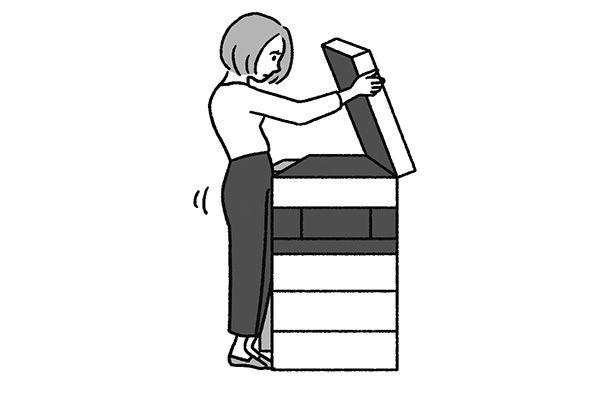 スウェイバックダメダメ習慣／立っているときにお腹を押しつける