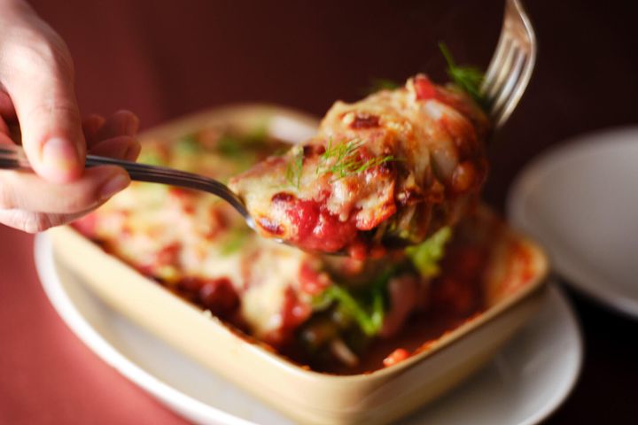 ロール白菜のトマトグラタン