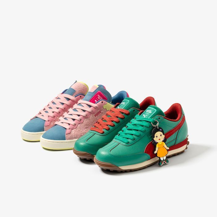 〈左から〉スウェード SQUID GAME ¥16,500 イージーライダー 2 SQUID GAME ¥16,500