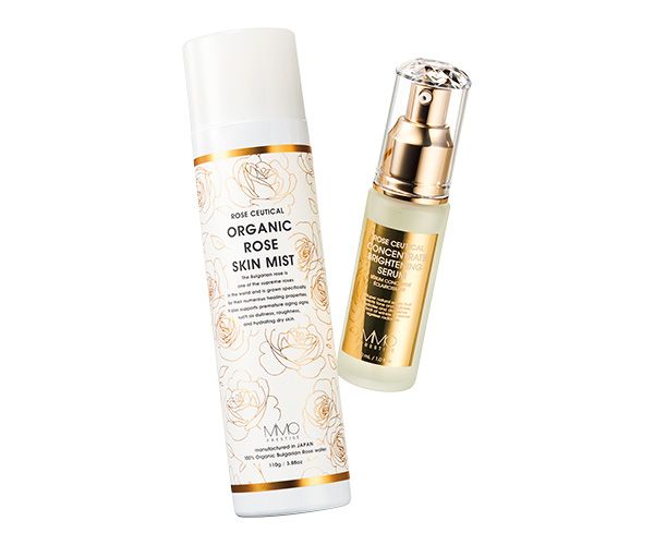 【左】オーガニックローズスキンミスト 【右】コンセントレートブライトニングセラム