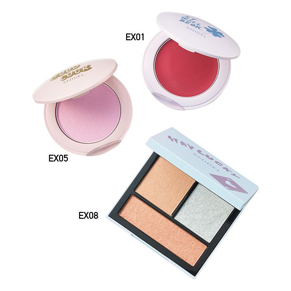 【上】マルチ カラー バーム 【中】スキン グロウ ブラッシュ 【下】テイラード カラー アイズ